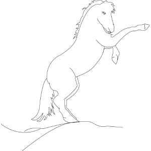Bucking Horse coloring page