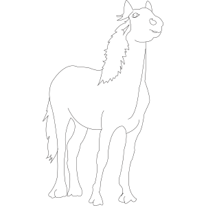 Happy Horse coloring page