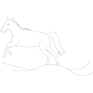 Horse Galloping coloring page