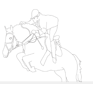 Horse Jumping coloring page