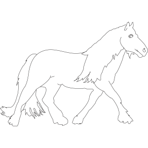 Horse Walking coloring page