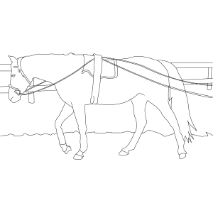 Horse with Saddle coloring page