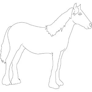 Horse Standing coloring page