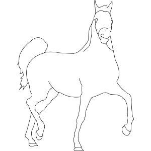 Horse 6 coloring page